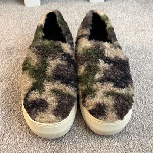 Vince Camuto Kemina Fuzzy Camouflage Slip-On Sneakers